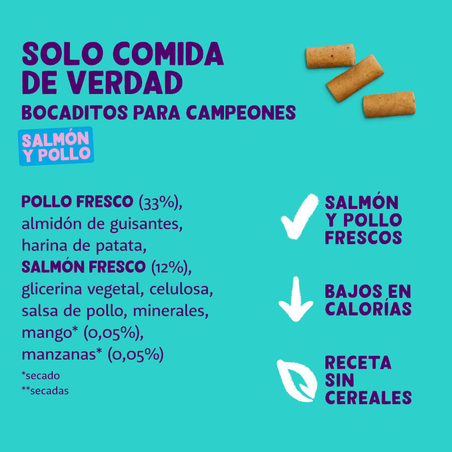 50 g Edgard & Cooper Bocaditos Grandes de Salm&oacute;n y Pollo snack  para perros, , large Imagen numero 5
